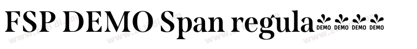 FSP DEMO Span regula字体转换